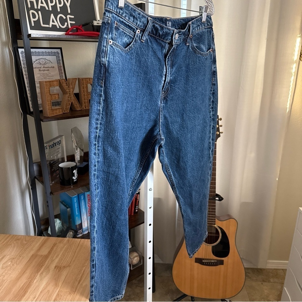 Gap Women’s Mom Blue Jeans Size 14/32 Petite - Picture 3 of 8